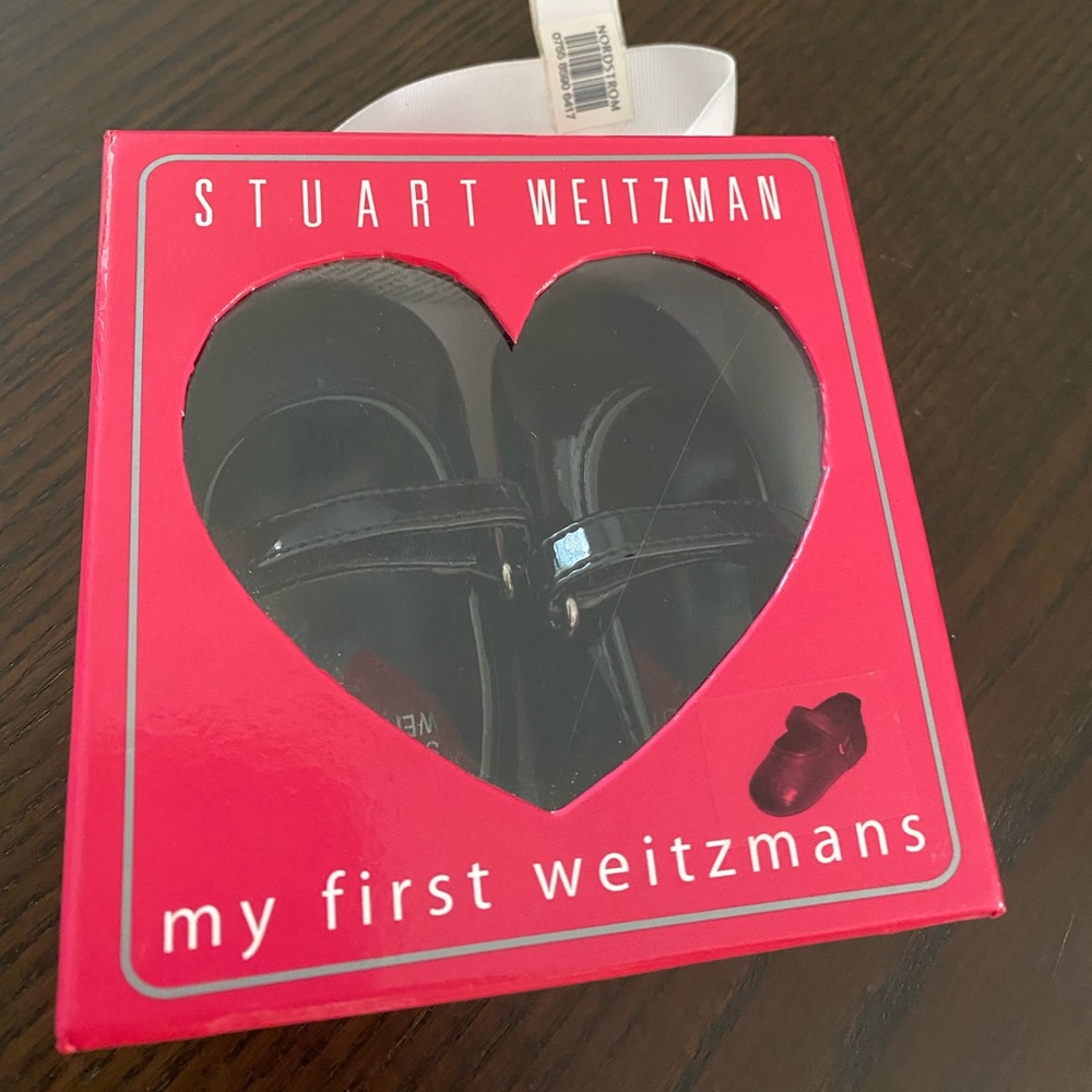 From Nordstrom, “My First Weitzman” 2yr old black patent shoes/Stuart Weitzman
